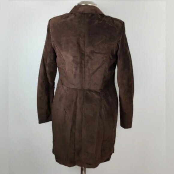 NWOT 100% Suede Danier Jacket  Lined Size Womens 10-12 Brown - Picture 10 of 11